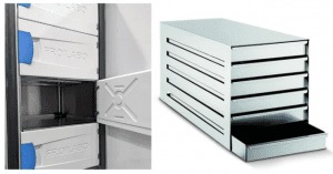 Preserving Biological Specimens with racking solutions. Optional drawers and racks to optimise biological sample storage. 